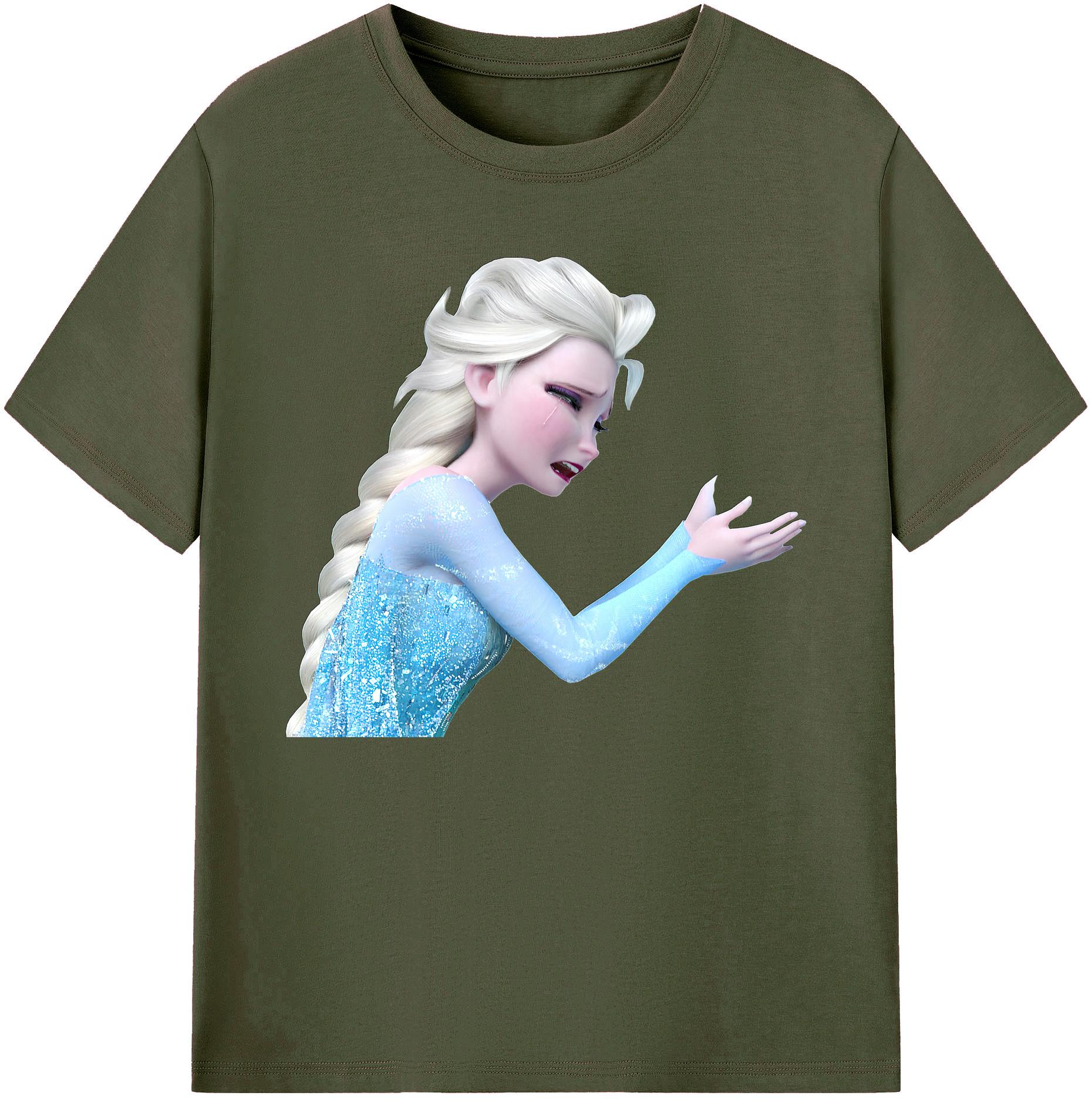 （画像用） アナと雪の女王 アンナ エルサ Frozen Anna Elsa 綿100％ メンズ半袖Tシャツ｜肌触りやわらか＆通気性